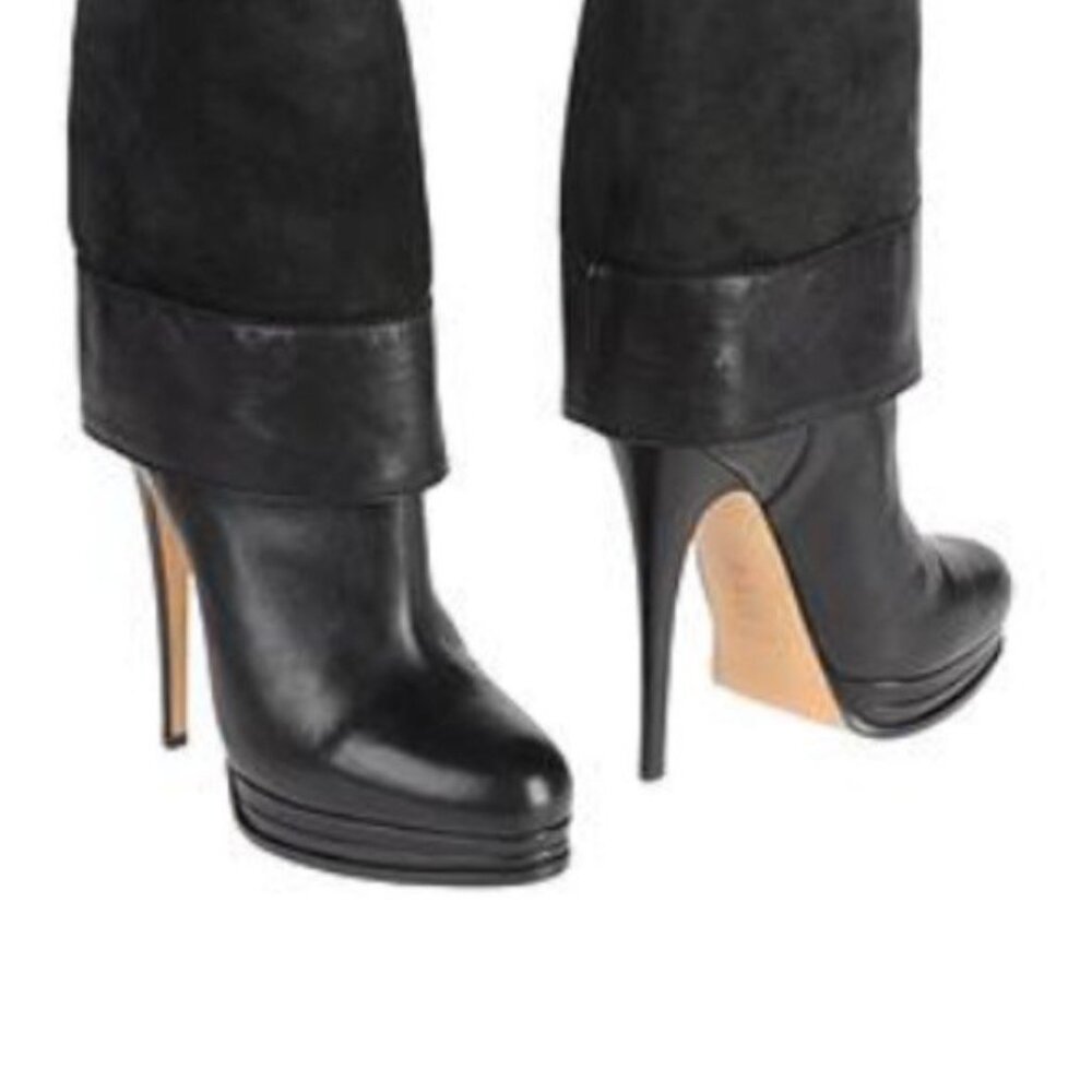 Like New Casadei Black Transformers Stiletto Boots